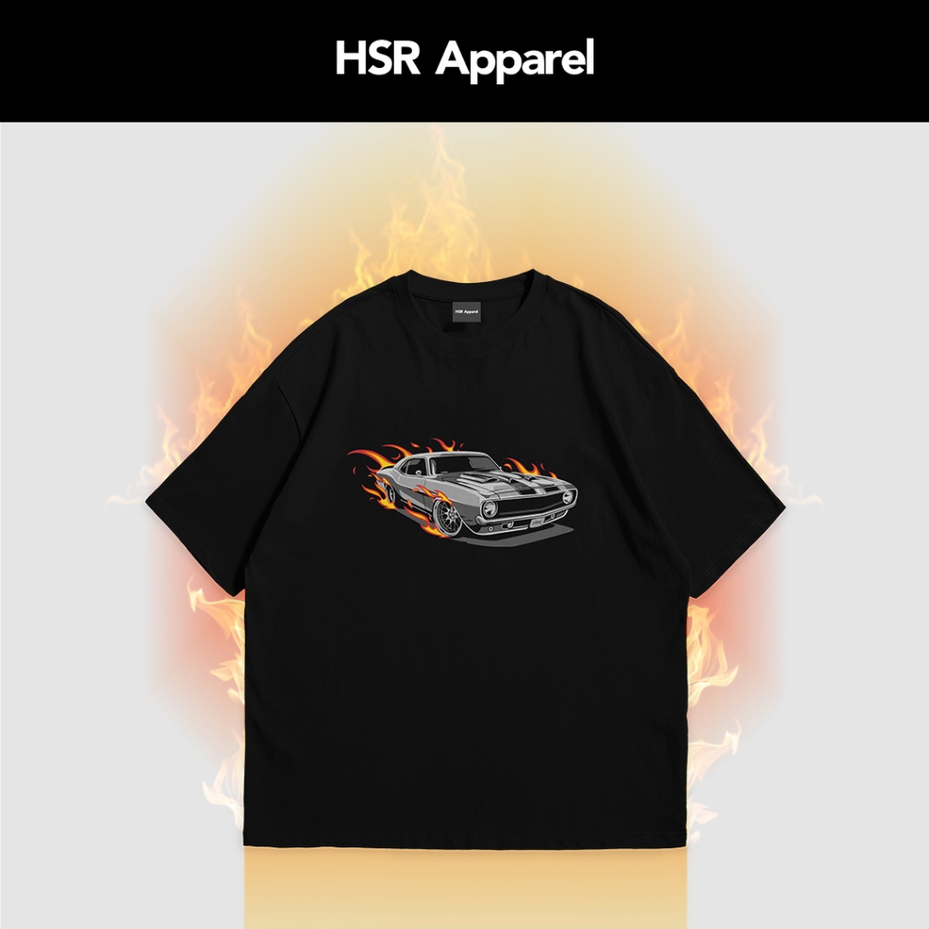 HSR WHEEL- HSR APPAREL DRIVE HARD เสื้อยืด