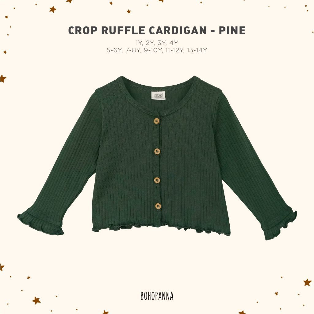Bohopanna Ruffle Crop Cardigan - คาร์ดิแกนเด็ก