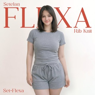 One Set Rib Knitt | Basic Setelan Wanita Flexa