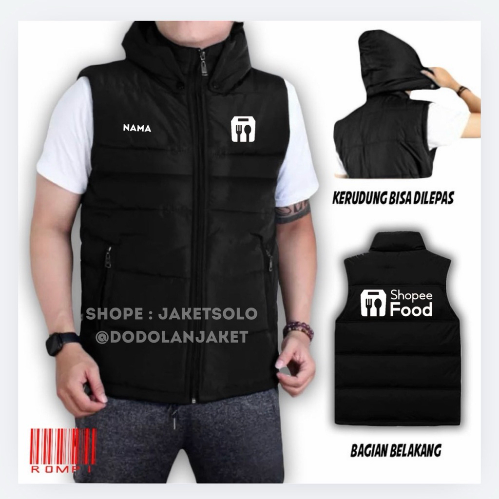 SHOPEFOD VEST JACKET WINDPROOF MOTORCYCLE VEST MENS DISTRO JACKET THICK ZIPPER HOODIE SHPEFOD