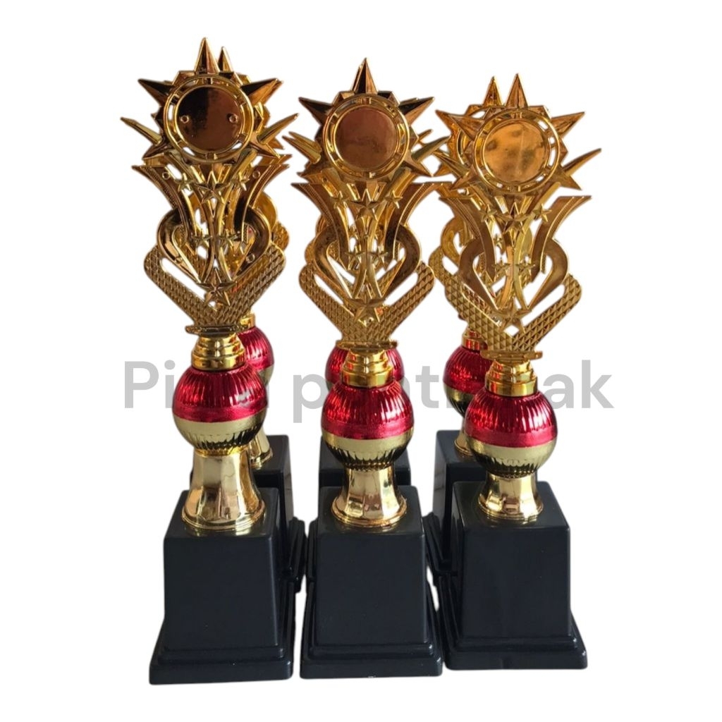 MERAH Round Body Cup mix Red Gold 1st 2nd 3 Figures B3 School Farewell Competition Cup