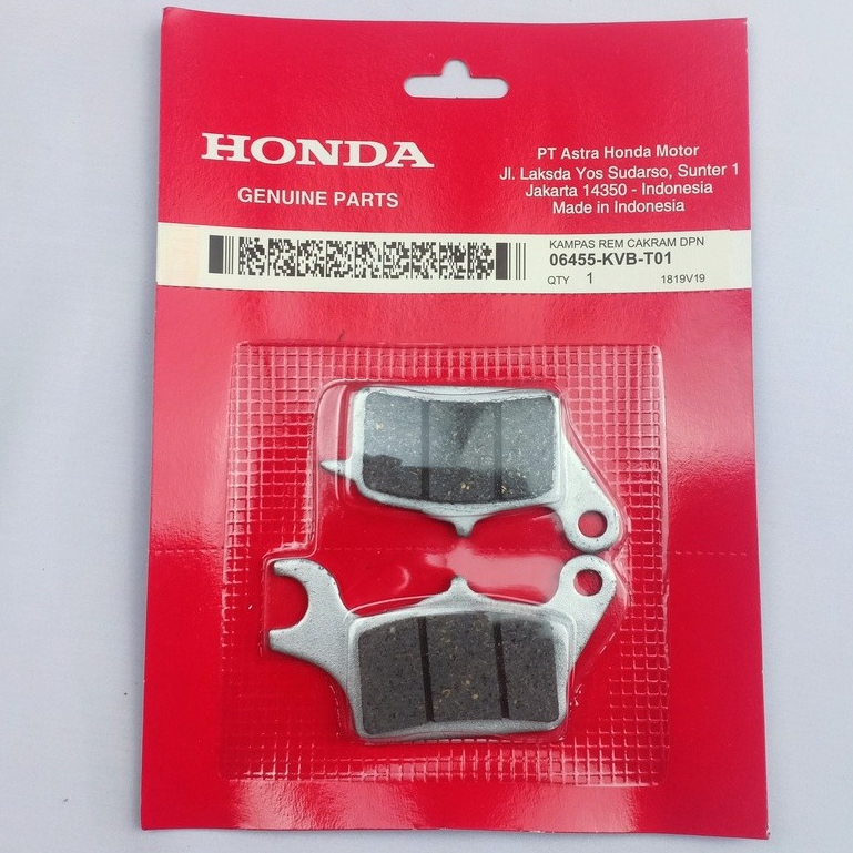 ผ้าเบรคหน้าเดิมสําหรับ Honda Beat, Vario 06455-KVB-T01 พรีเมี่ยมเดิม