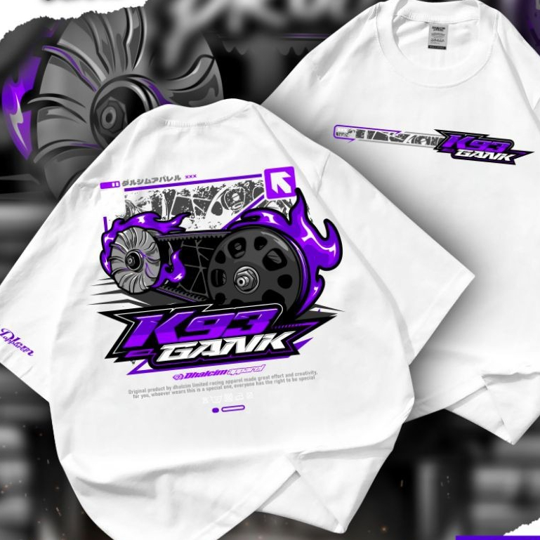 MESIN K93 SCOOPY OLD DISTRO เสื้อยืด FUL RACING DESIGN, K93 GANK DISTRO เสื้อยืด, SCOOPY K93 เสื้อยื