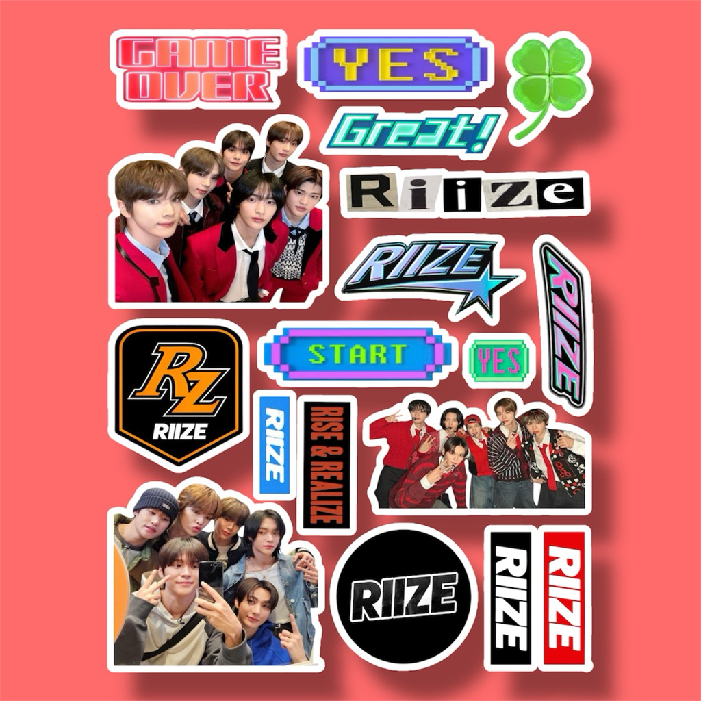 Riize Sticker Pack (ตัดแล้ว) Glossy Aesthetic Deco / Kpop Sticker