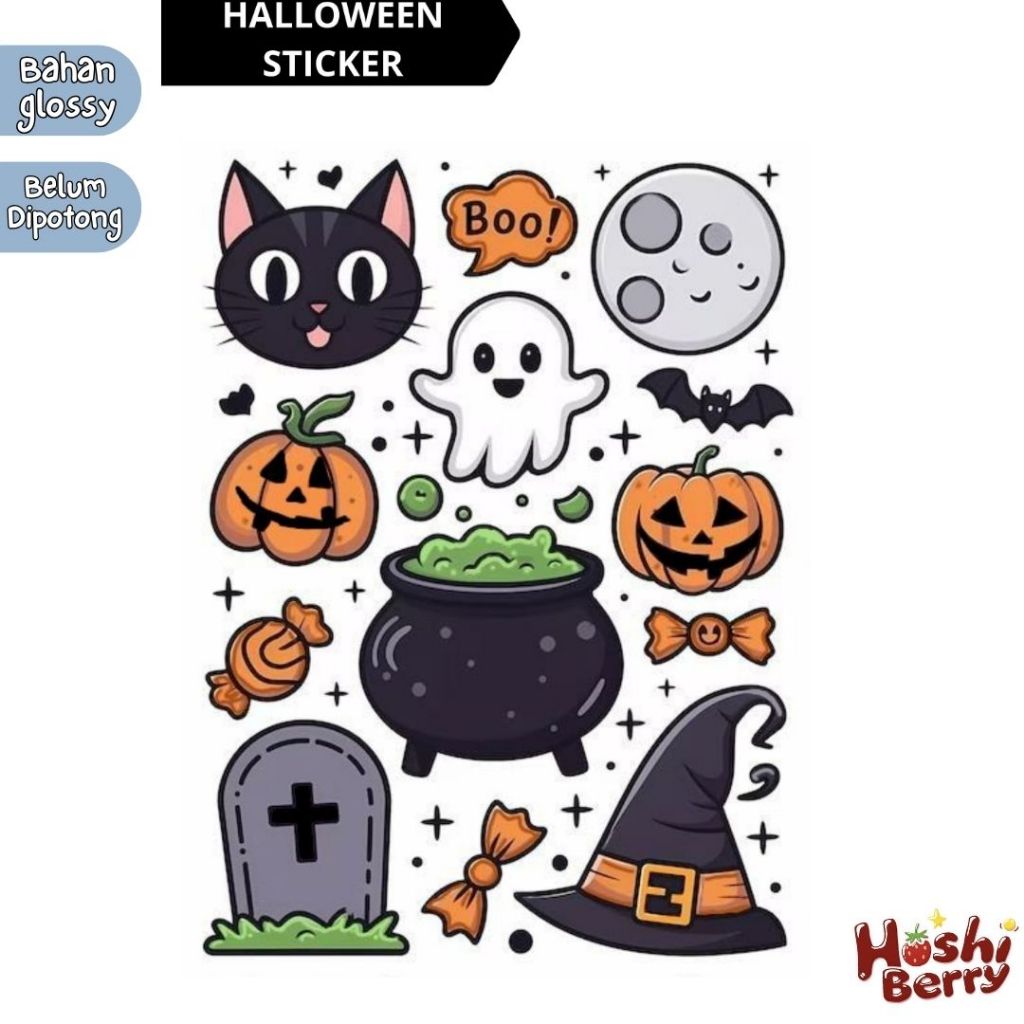 สติ๊กเกอร์ HP Custom HALLOWEEN 10x15ซม. - สุนทรียศาสตร์เย็นสําหรับโทรศัพท์มือถือและแล็ปท็อป - HoshiB