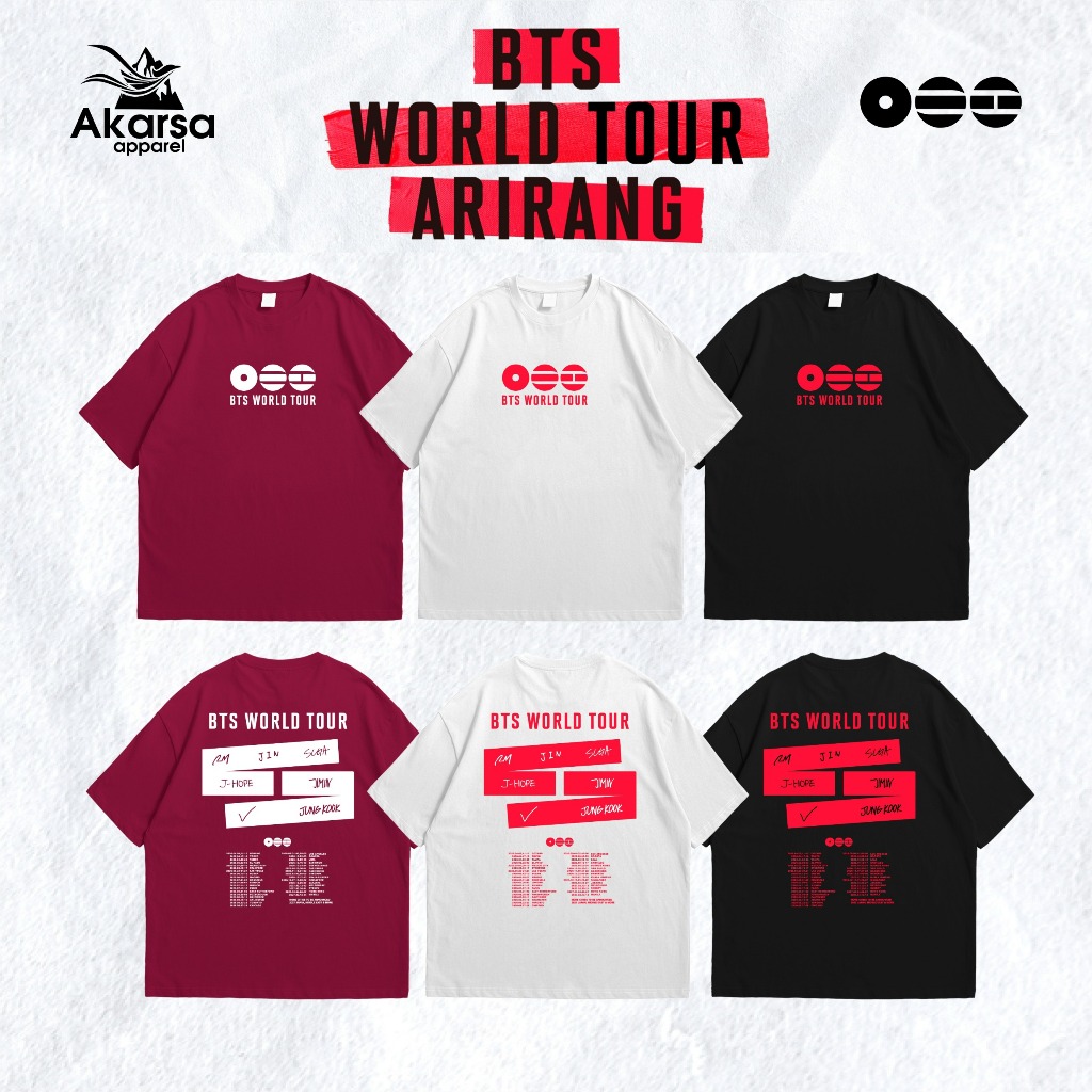 เสื้อยืดทัวร์โลก BTS arirang เสื้อยืด BTS Army