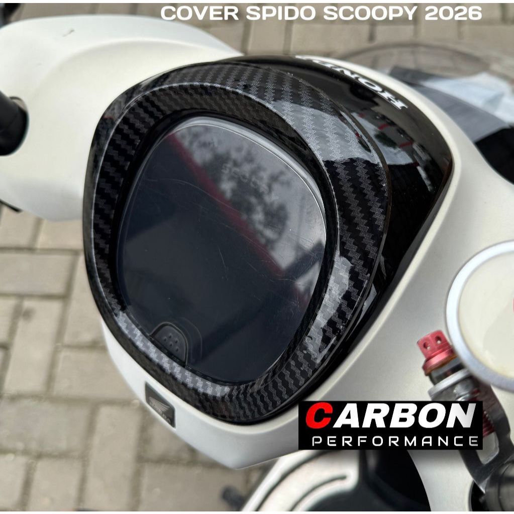 ฝาครอบคาร์บอน SPIDO METER SCOOPY GEN 6 ปี 2025 2026 คาร์บอน SPEEDOMETER GARNISH SCOOPY PRESTIGE