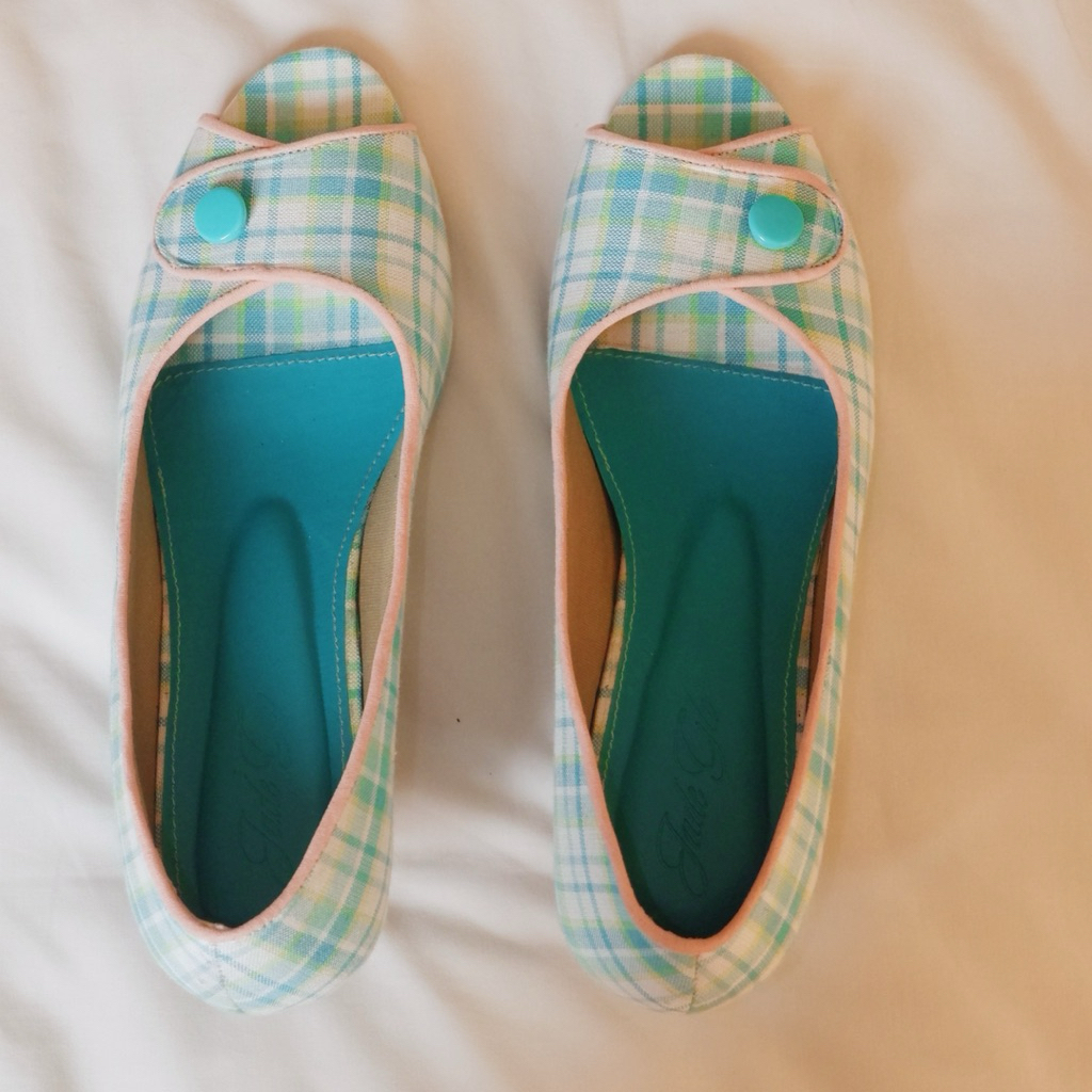 Gingham Heels / Kitten Heels / รองเท้าส้นสูงผู้หญิง / รองเท้า Gingham / รองเท้าส้นสูง