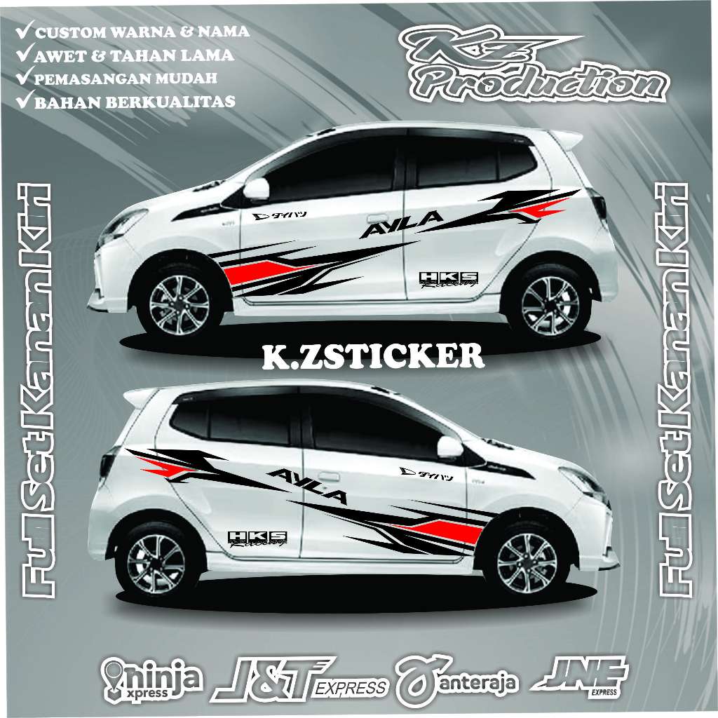Ayla สติ๊กเกอร์ตัดรถยนต์ Daihatsu Ayla สติ๊กเกอร์ติดรถ
