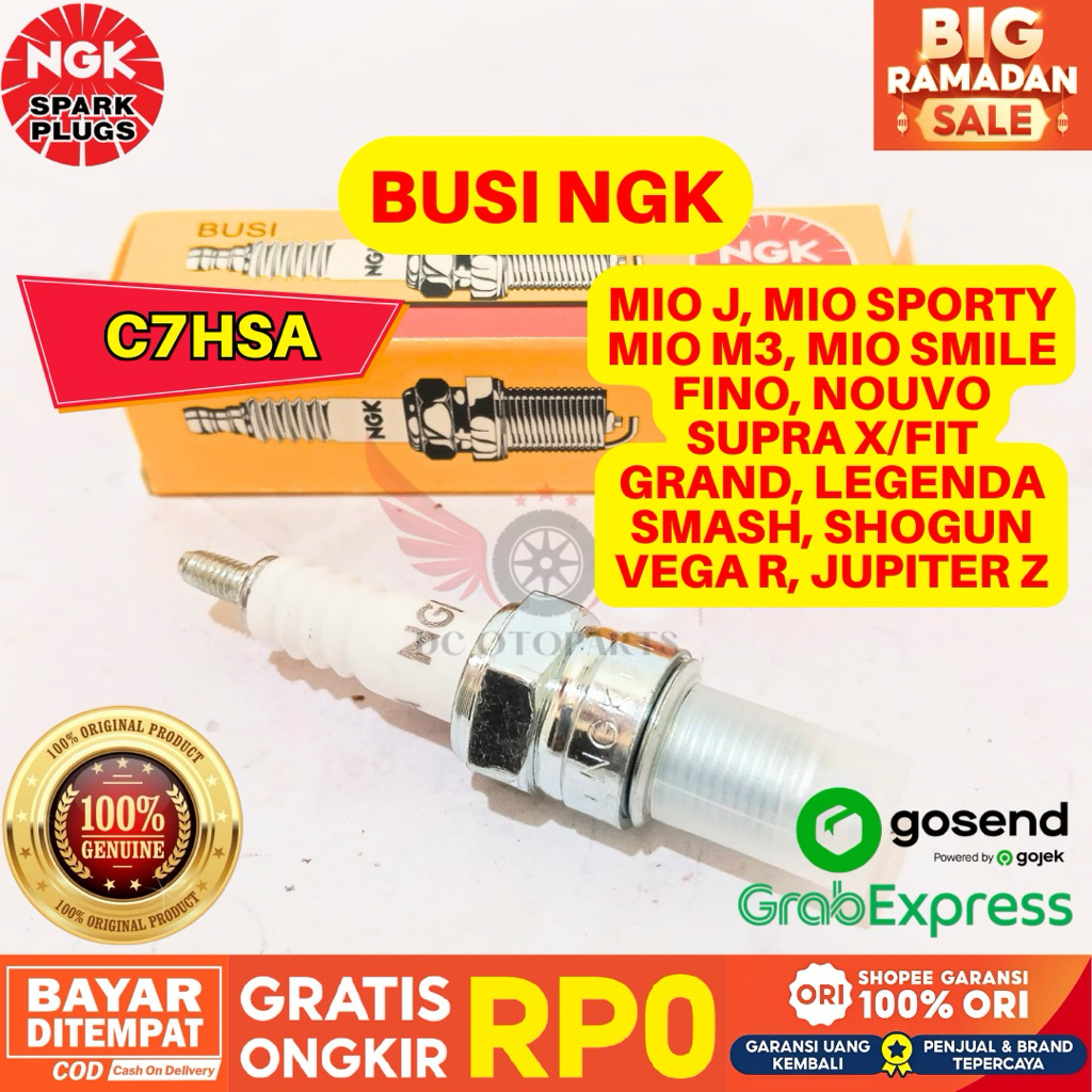 C7HSA ต้นฉบับ NGK SPARK PLUG, MIO J SPARK PLUG, MIO SMILE SPARK PLUG, MIO M3 SPARK PLUG, FINO SPARK 