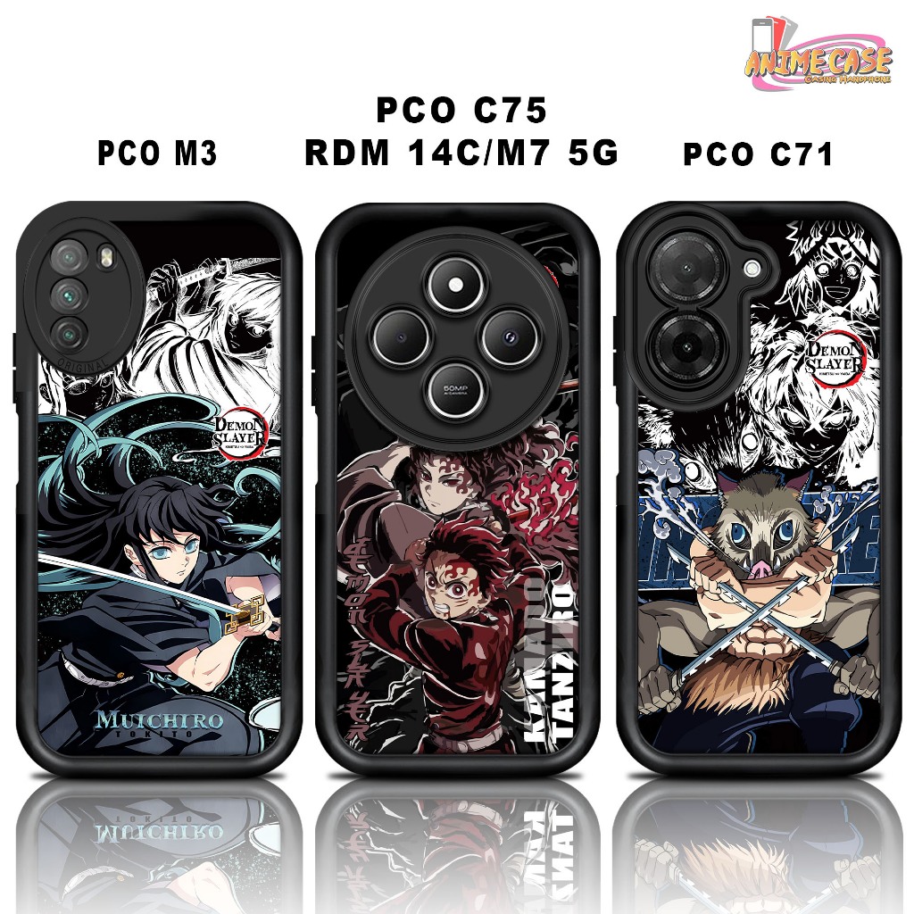 Softcase glossy POCO M3 C75 REDMI 14C M7 5G C71 Casing Case Hp Silicone Camera Protector DEMOSLAYER2