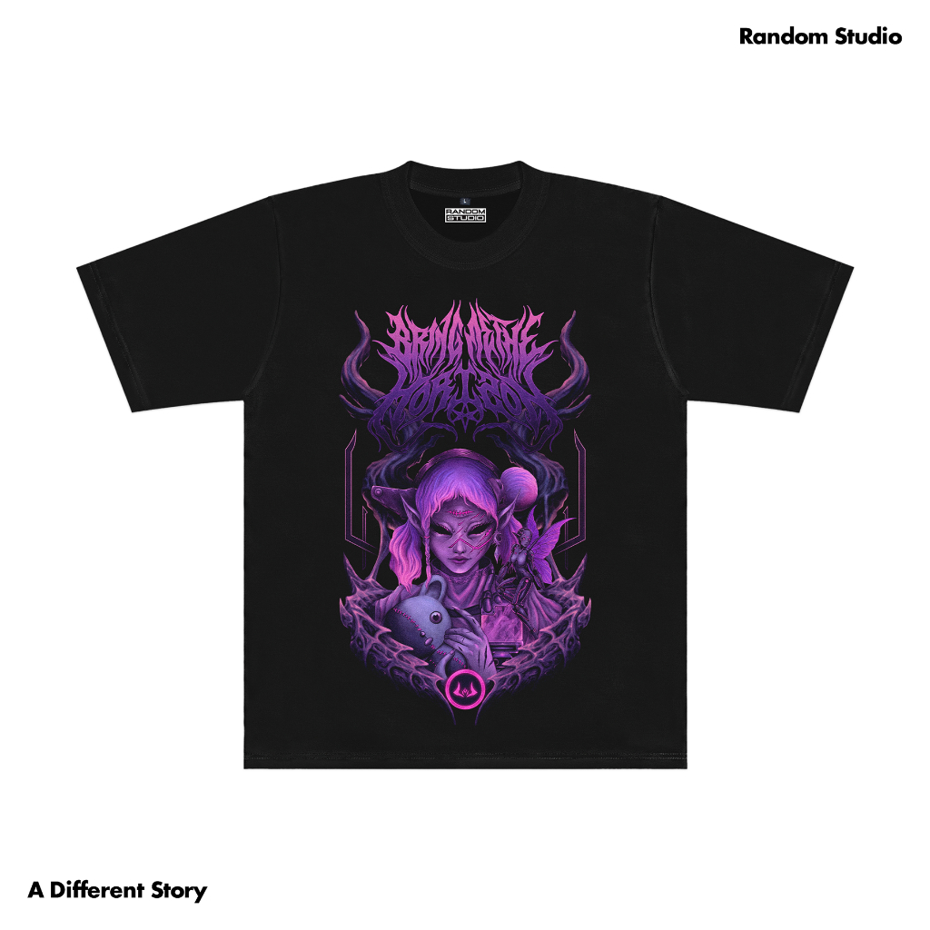 Random Studio Regular Tshirt Post Human Next Gen Supersoft 24s Bring Me The Horizon Black