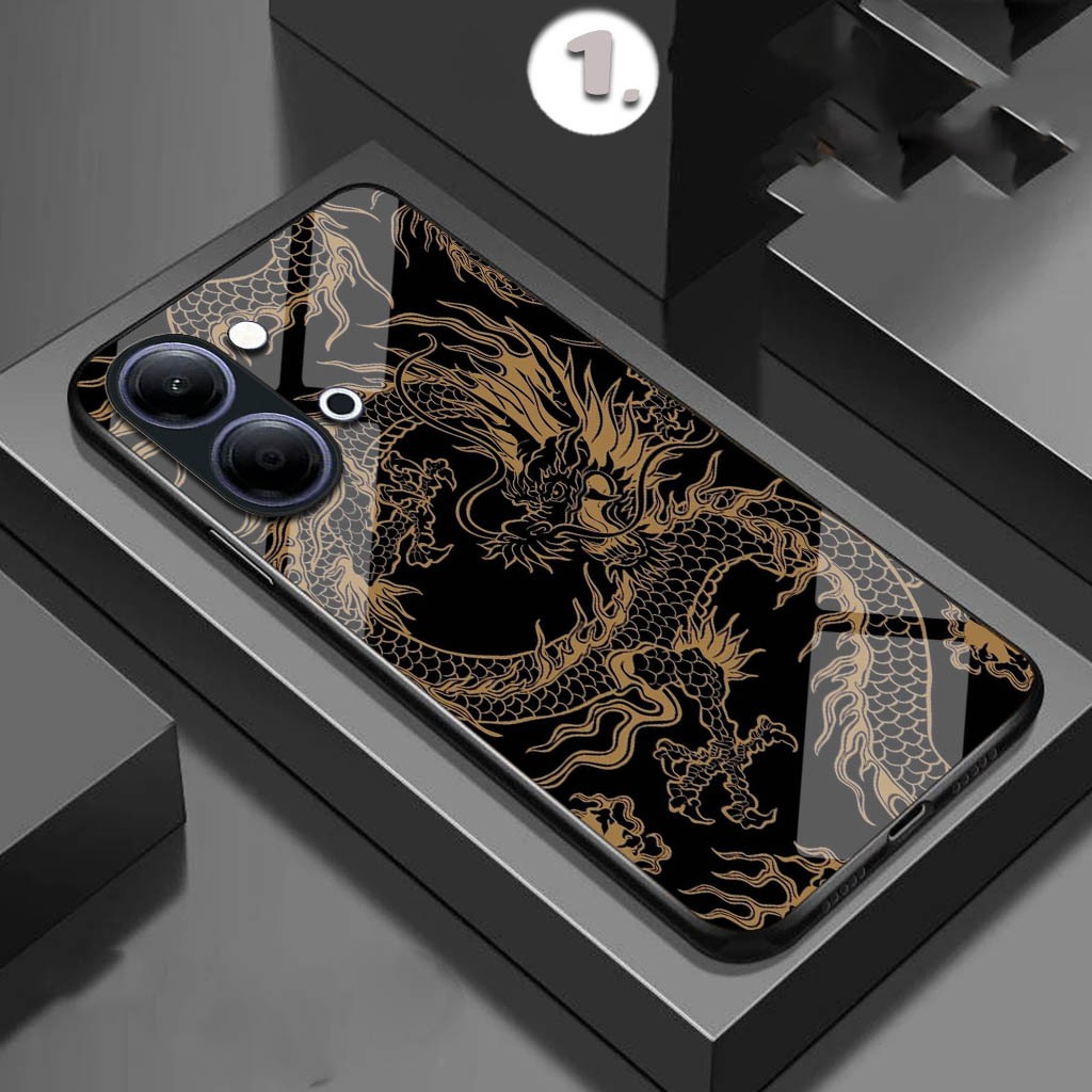 HP [FK-482] เคสโทรศัพท์กระจกเคลือบเงาสําหรับVivo Y05 Y05s V70 5g Y21d V60 Lite Y04s Y19s Pro V50 Lit