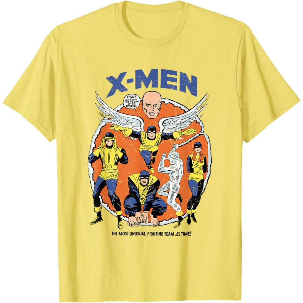 Makeyoushine X Generation90 Marvel X-Men Mutants Retro เสื้อยืดการ์ตูน – Vintage 90s Retro Mens Wome