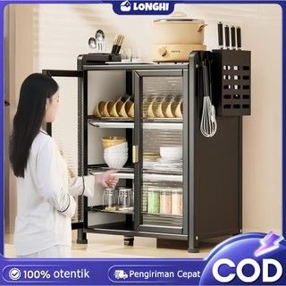 Rak Piring Tertutup Rak Cuci Piring Lemari Piring Tertutup Piring Dapur Dish Rack Dish Drainer Rak Piring Dapur Rak Lemari Multifungsi dengan Pintu Kabinet Sepenuhnya Tertutup Anti Serangga