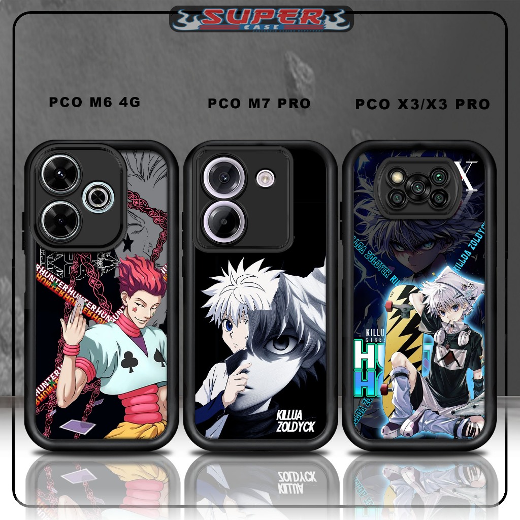 กรณี Hp สําหรับ SoftCase Hp สําหรับแก้วสีดําพรีเมี่ยม POCO M6 4G PCO M7 PRO PCO X3/X3 PRO ออกแบบ KIL
