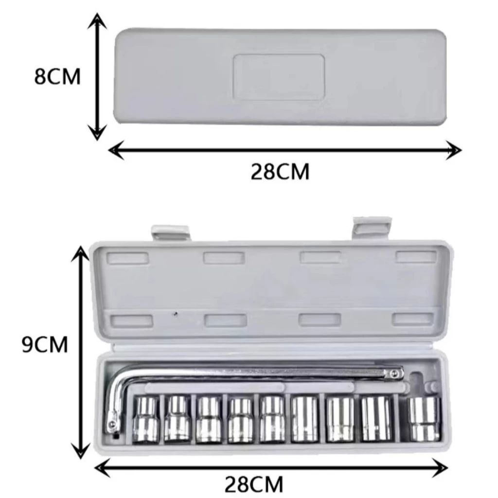 E39E TSS PREMIUM METAL CAR SHOCK WRENCH SET CONTENTTS 10PCS SOK WRENCH SET 8mm 10mm 11mm 12mm 13mm 1