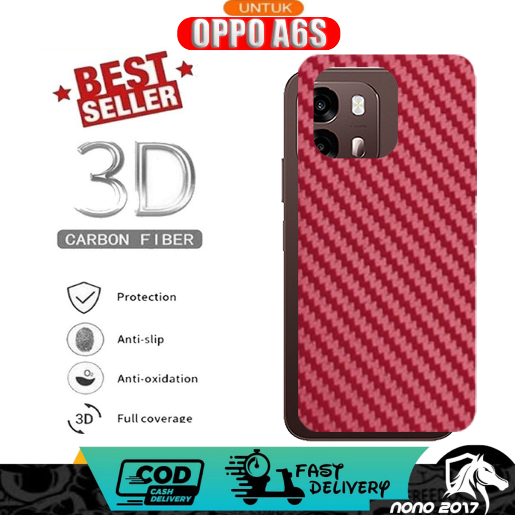 MERAH OPPO A6S A6S PRO SKIN PROTECTOR RED GARSKIN