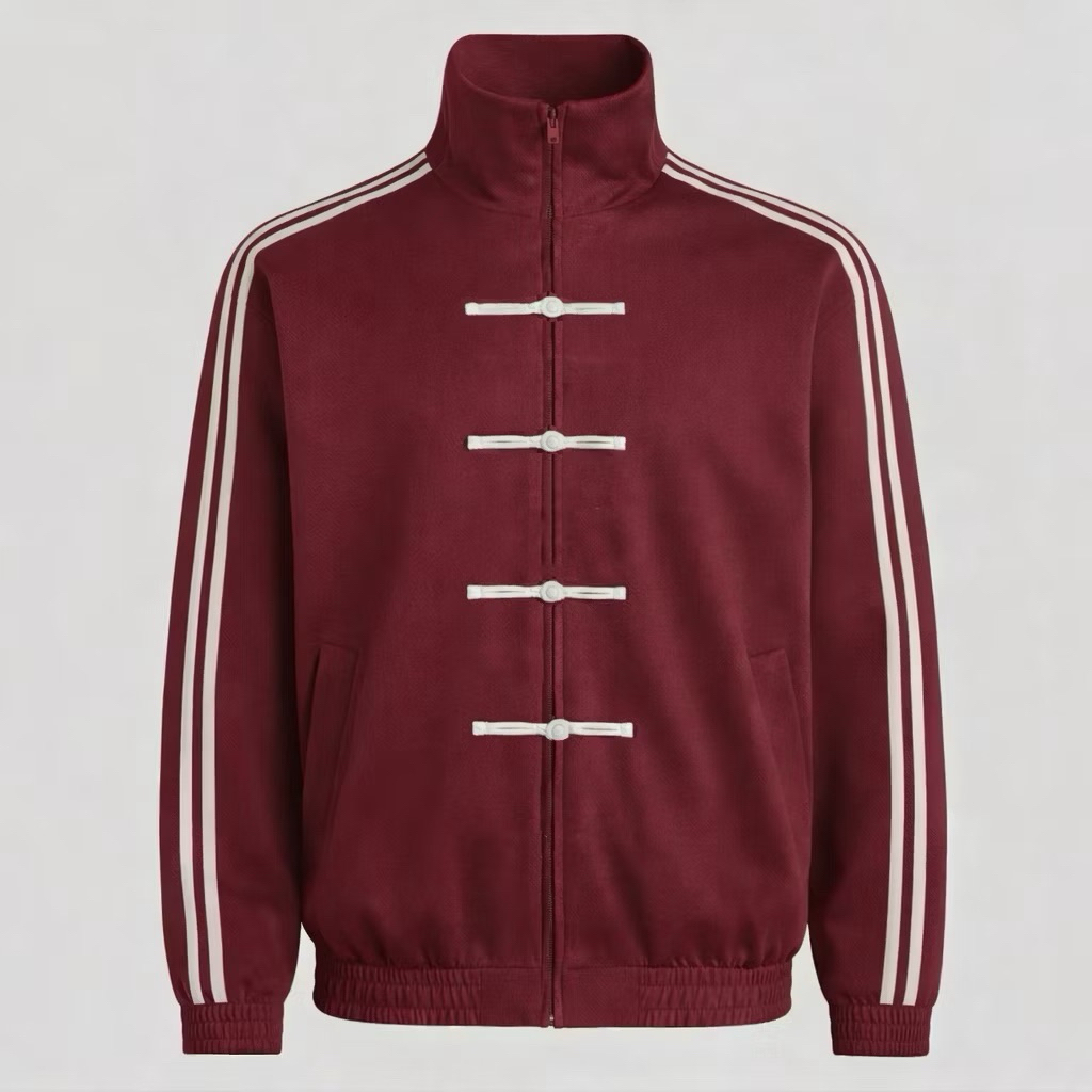 Xing Choengsam Track Jacket Zipper Unisex Oversize สไตล์จีน