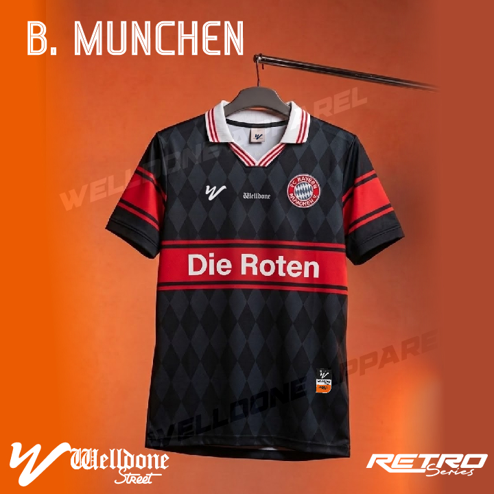 WELLDONE! BAYER MUNCHEN RETRO JERSEY / GERMANY / DUTCH / FOOTBALL JERSEY / SUPPORTER JERSEY / VINTAG