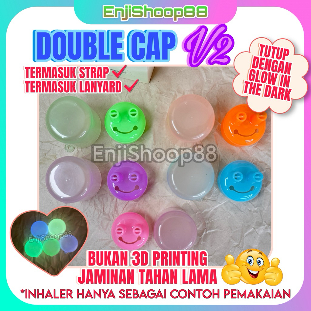 [อุปกรณ์เสริมหมวกคู่สายรัดฟรีหรือ LANYARD ] อุปกรณ์เสริม Double NOZZLE HONGTAI INHALER COVER INHALER