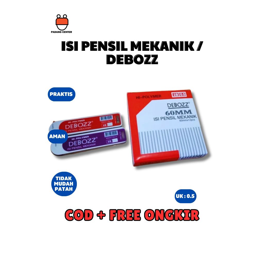 DEBOZZ MECHANICAL PENCIL CONTENTS 300 2B 0.5 MM PENCIL LEAD REFILL MECHANICAL PENCIL