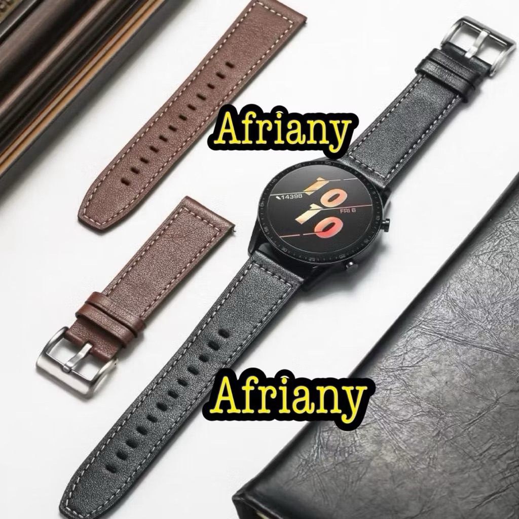 Black Shark Watch S3/Black Shark S3 Classic Leather Smartwatch Strap