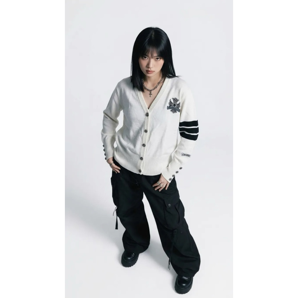 เสื้อคาร์ดิแกนโลโก้ Chrome Hearts Big