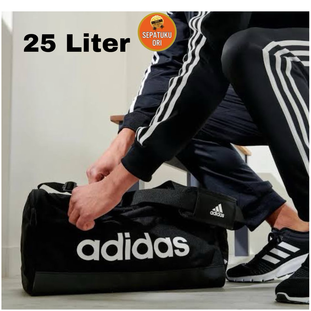 ADIDAS ESSENTIAL DUFFLE BAG LOGO - สีดํา