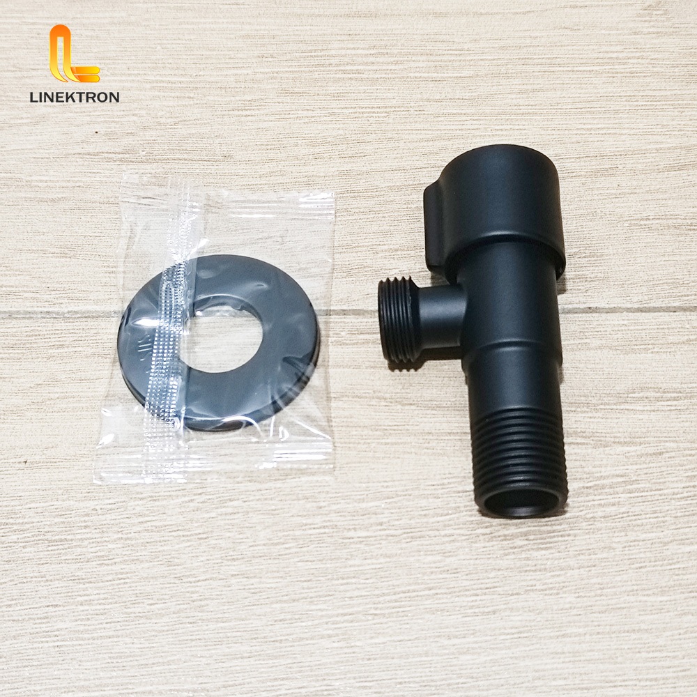 STOP FAUCET ONDA JF FLOW BM BLACK 1/2" INCH / STOP FAUCET CLOSET 1 BRANCH BLACK ONDA / STOP FAUCET ฝ