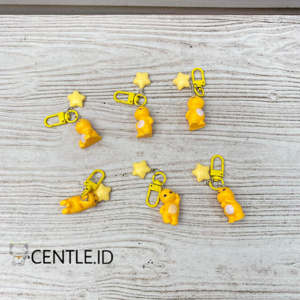 GANTUNGAN NAILONG DINO STAR RESIN KEYCHAIN GK-1646 AFFORDABLE KEYRING
