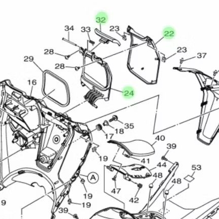 Dashboard Drawer Cover Stay กระเป๋าเดินทาง Yamaha Nmax N Max ใหม่ B6H-F8321-00 B6H-F177E-00 B6H-F836