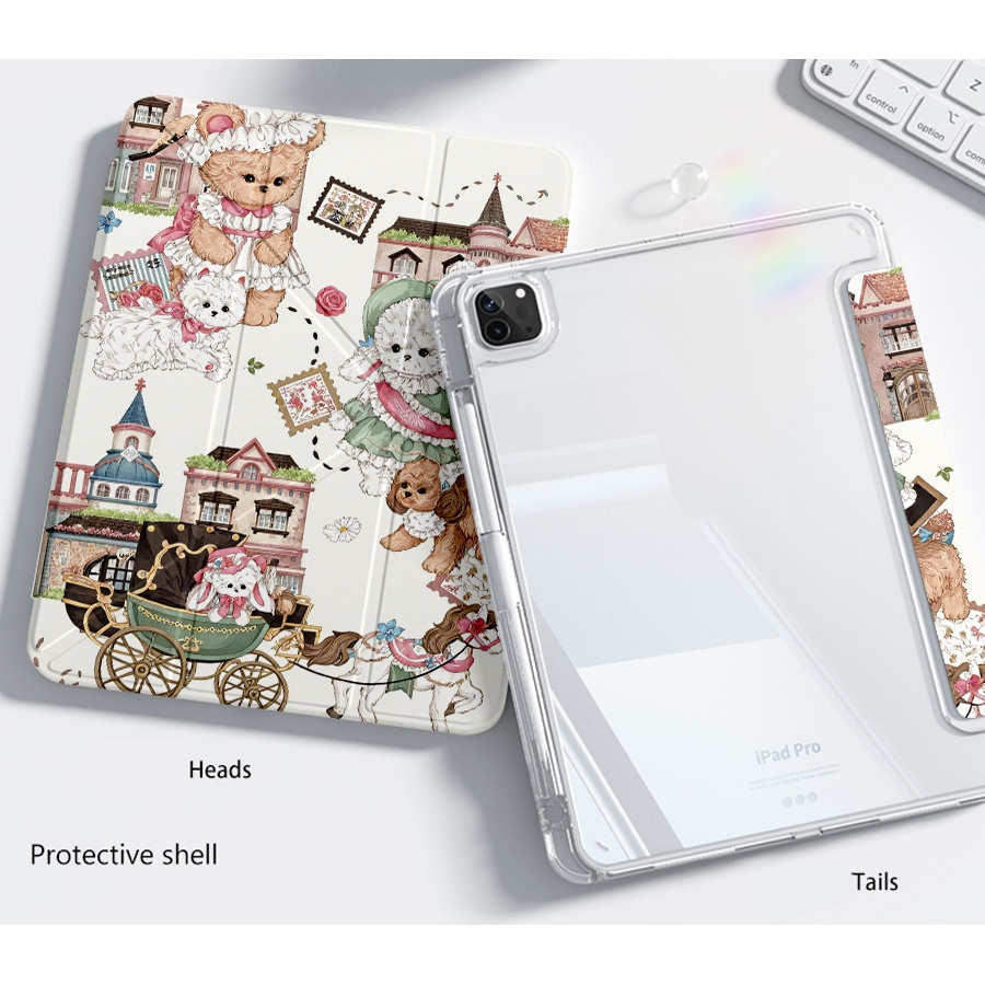 ใหม่ 3+Y พับกรณีแท็บเล็ต/ไล่ระดับสีโปร่งใสสําหรับ Infinix XPAD20 11" - สล็อตดินสอ, เหมาะสําหรับ Infi