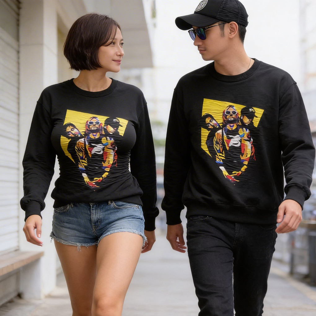 Crewneck Nirvana Grunge Band Unisex Casual เสื้อกันหนาวผ้าฝ้ายขนแกะวัสดุ