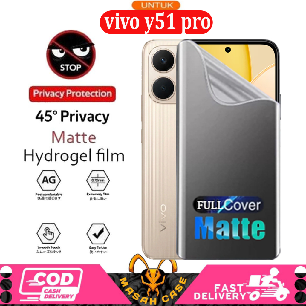 LAYAR HYDROGEL PRIVACY MATTE VIVO Y51 PRO ANTI-RADIATION FULL COVER SCREEN