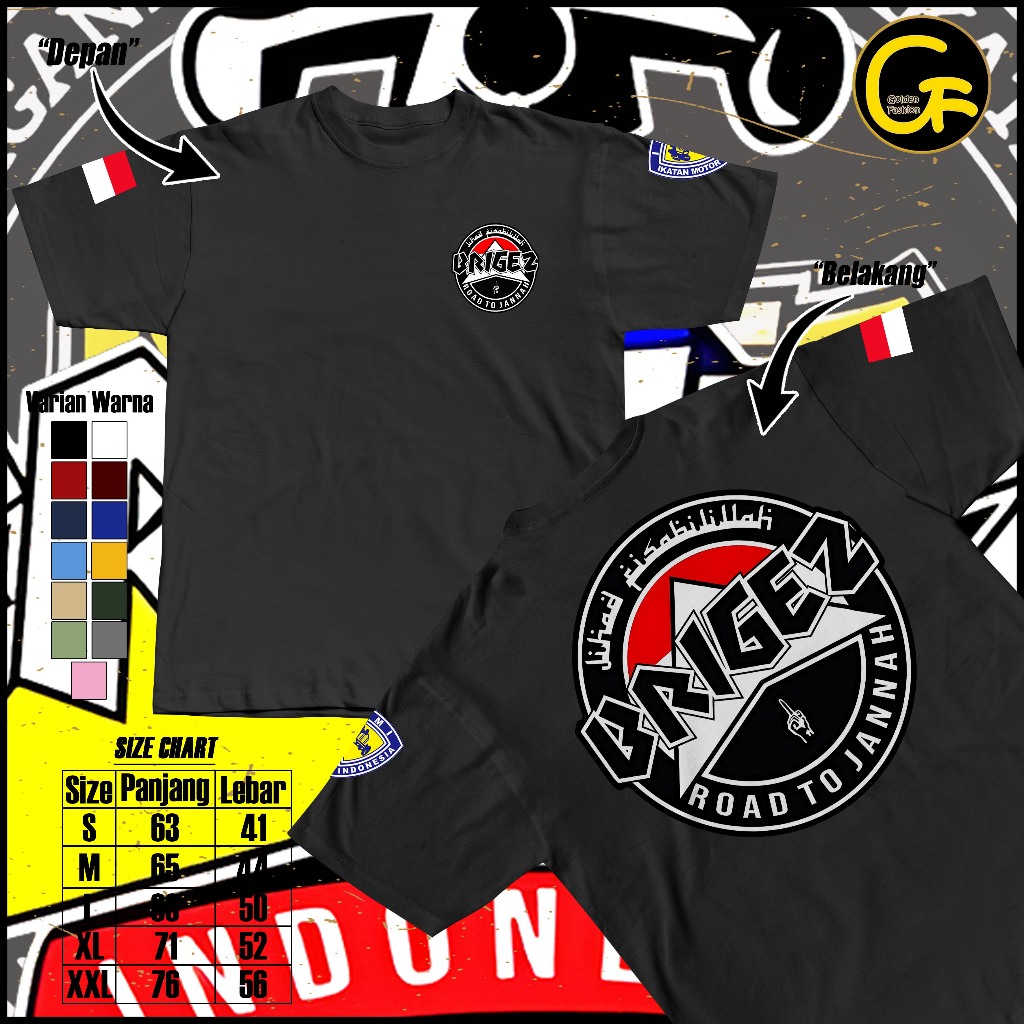Brigez Indonesia Vol 6 เสื้อยืด Road to Jannah Words Cotton Combed 30s DTF ผู้ใหญ่ผู้ชายผู้หญิง DIST