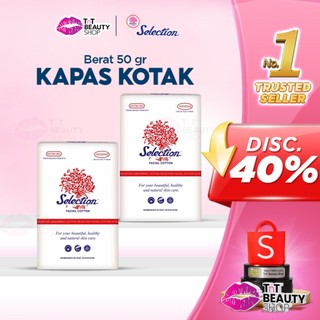 Selection Facial Cotton Kotak 50gr | Kapas Kotak | TnT Beauty Shop