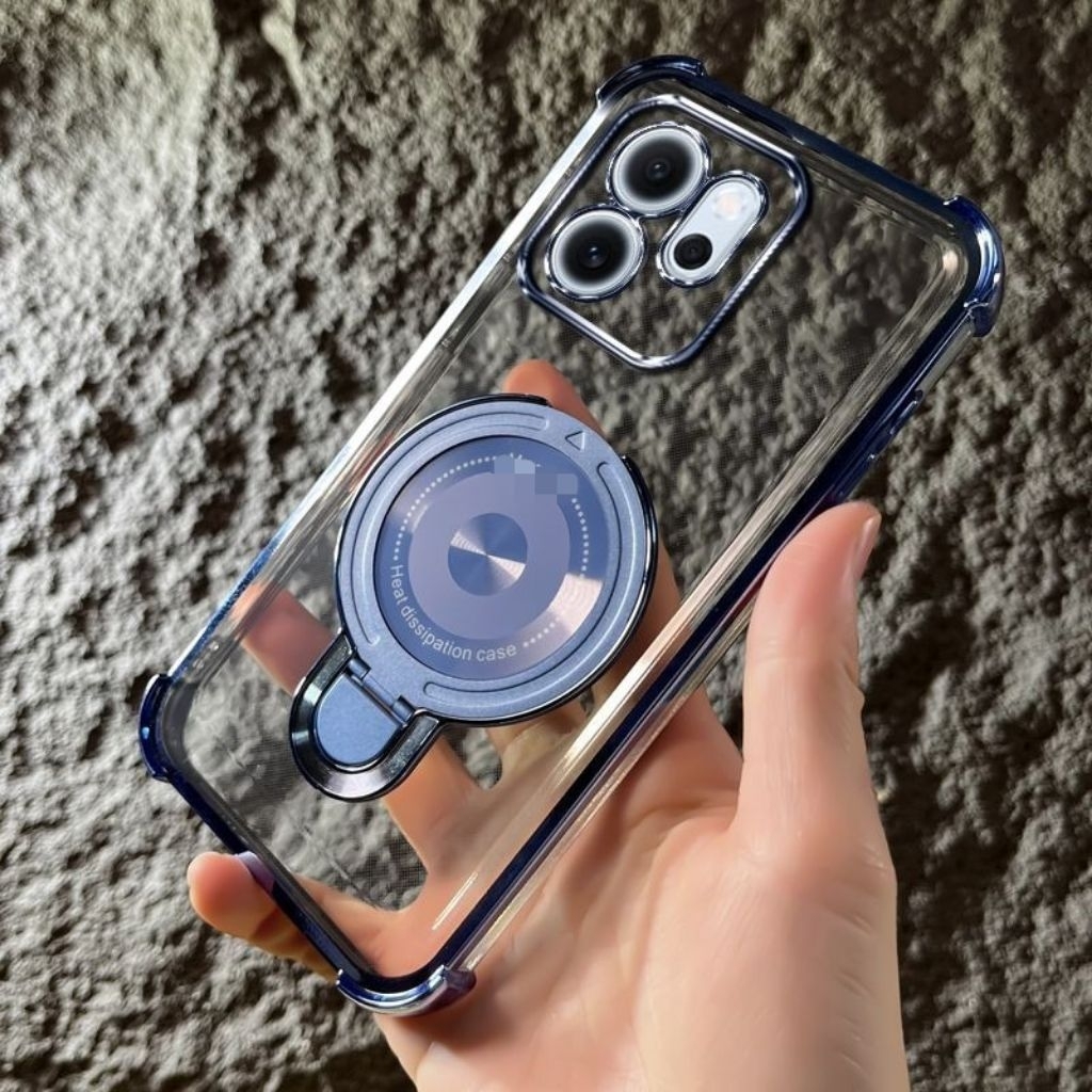 Magsafe เคสใสสําหรับ Reno 14F ซิลิโคน STANDING IRING holderl 14 f