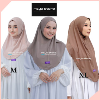 Jilbab Instan Pinguin Non Ped / Syiria Menutup Perut /Jilbab Instan/Bergo Sport Zaida Size S M L