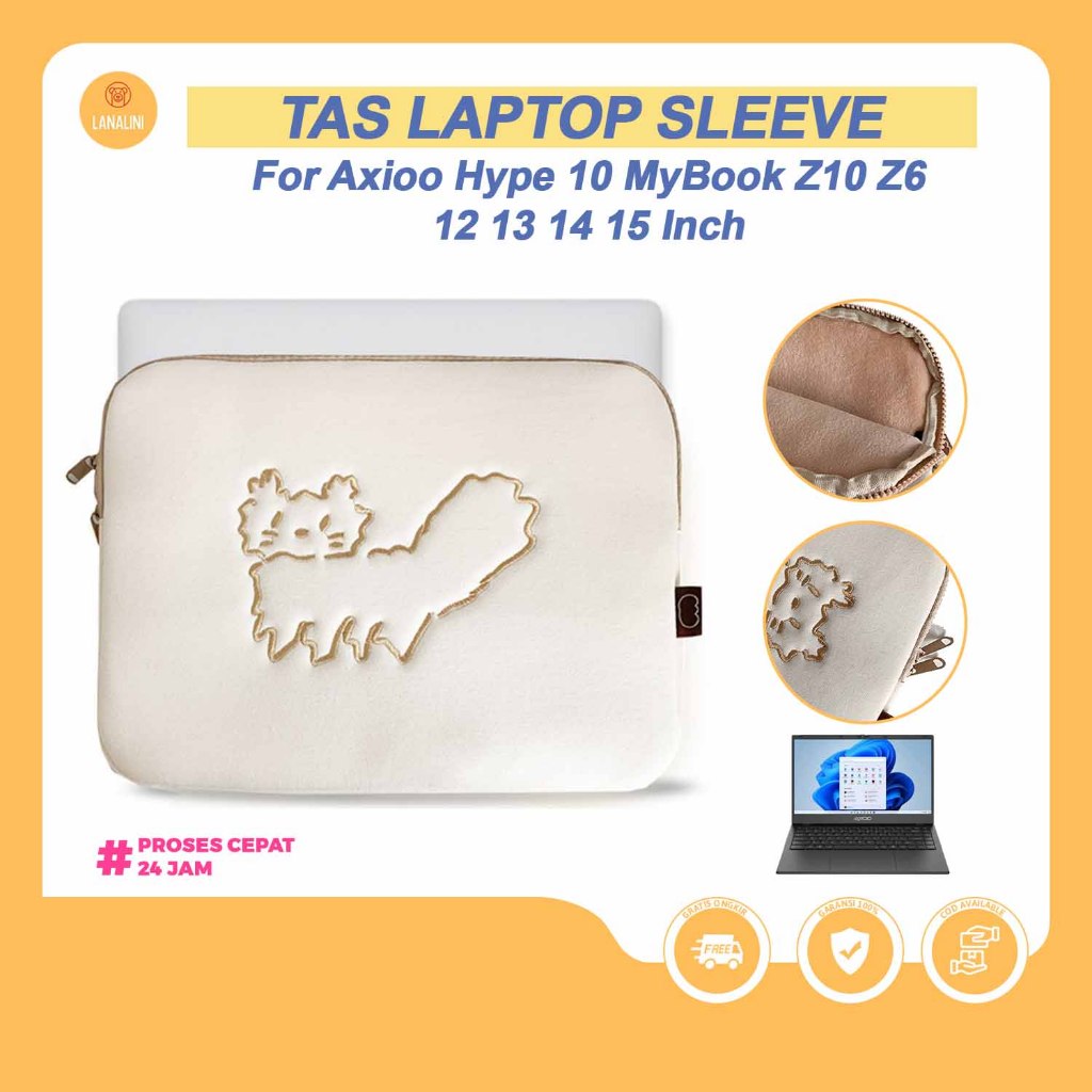 KATUN Axioo Hype 10 MyBook Z10 13 14 15 15.6 นิ้วแล็ปท็อปผ้าฝ้ายนุ่มวัสดุแมวน่ารักลาย Anti-Scratch ก