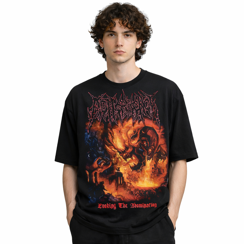 เสื้อยืด – ABHORRANCE – EvokingThe Aborumination DEATHPRESSIVE เสื้อยืดวงโลหะตายดั้งเดิม