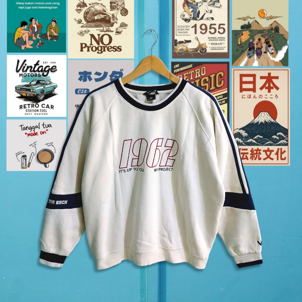CREWNECK / SWETER UNISEX WV PROJECT Vintg 1962 CNB0028