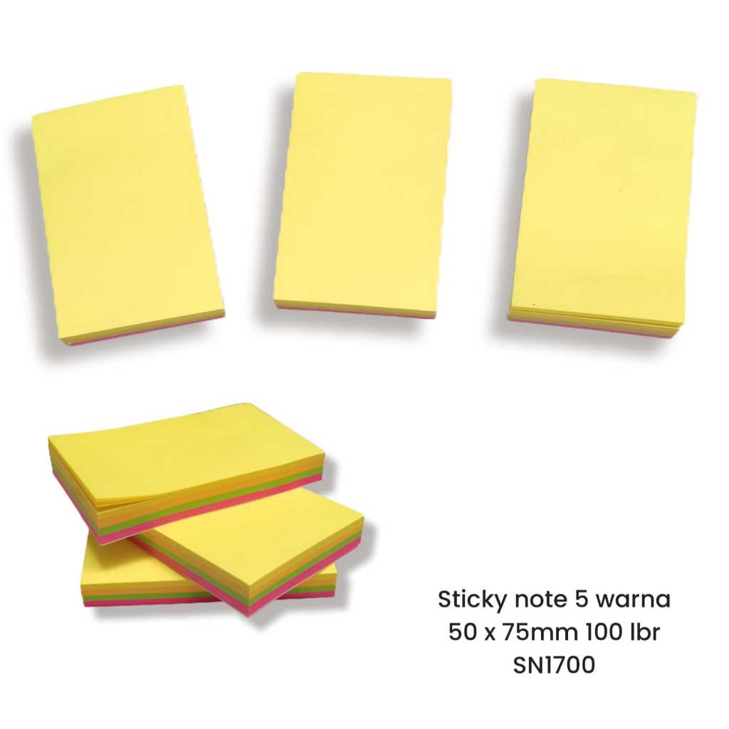 STICKY NOTES MEMO STICK COLOR 50 X 75 / 75 X 75 / 100 X 75 MM CONTENTTS 100S