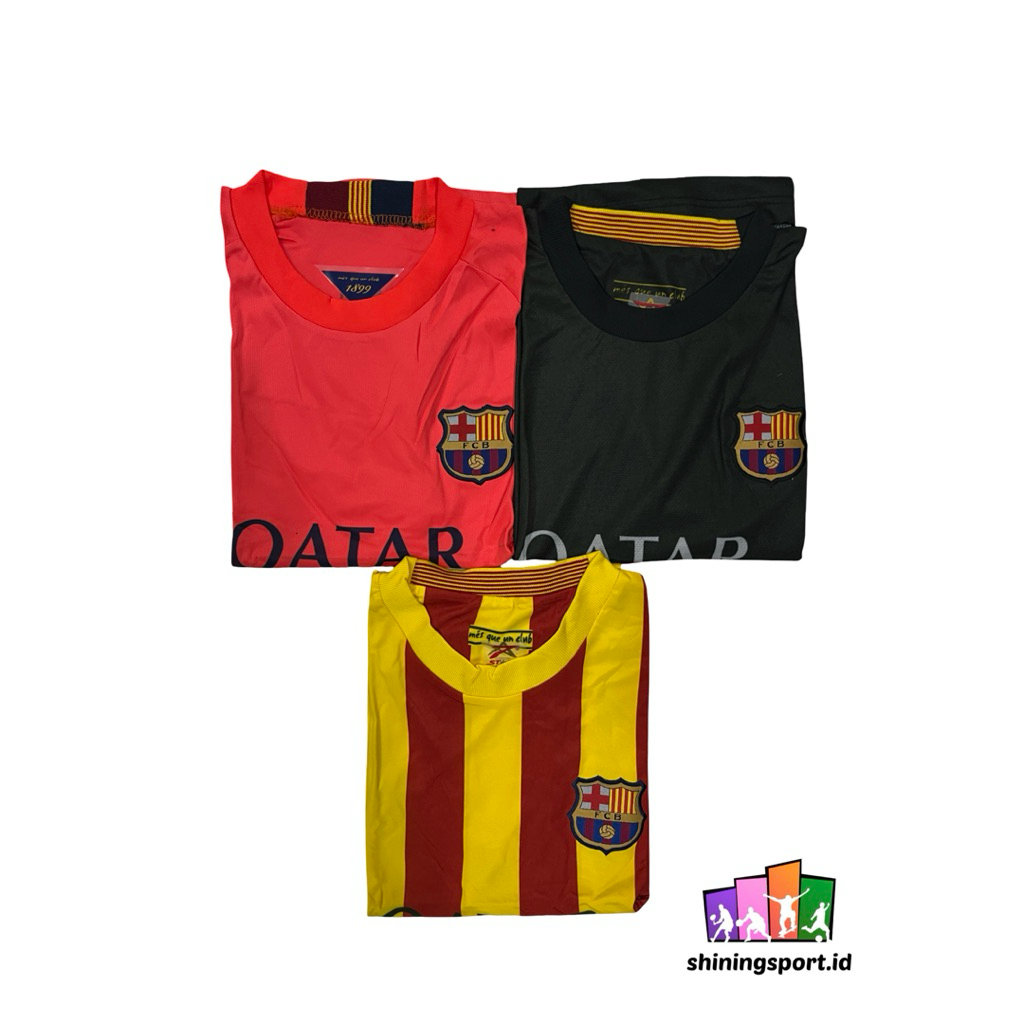Retro Vintage Barcelona Away 3rd 2013-2015 ทุกขนาด Fit ถึง XL 7 ดาวเสื้อฟุตบอลโพลีเอสเตอร์ 100%