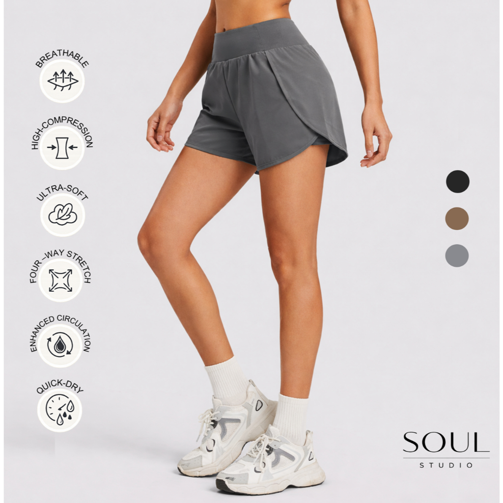 Soul Studio Coco Running Short for Running Walking Padel Tennis Golf Sport