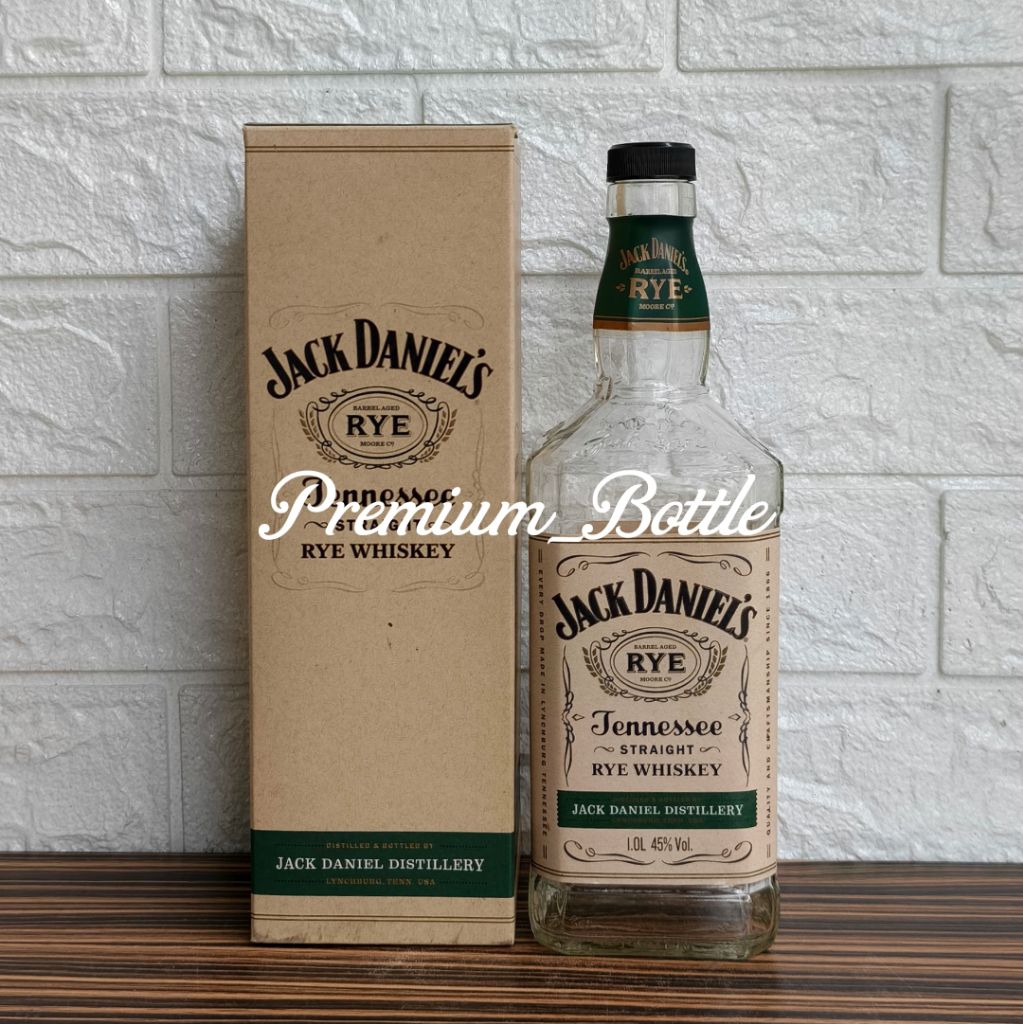 Jack Daniels RYE ขวดเปล่า 1 ลิตร + กล่อง