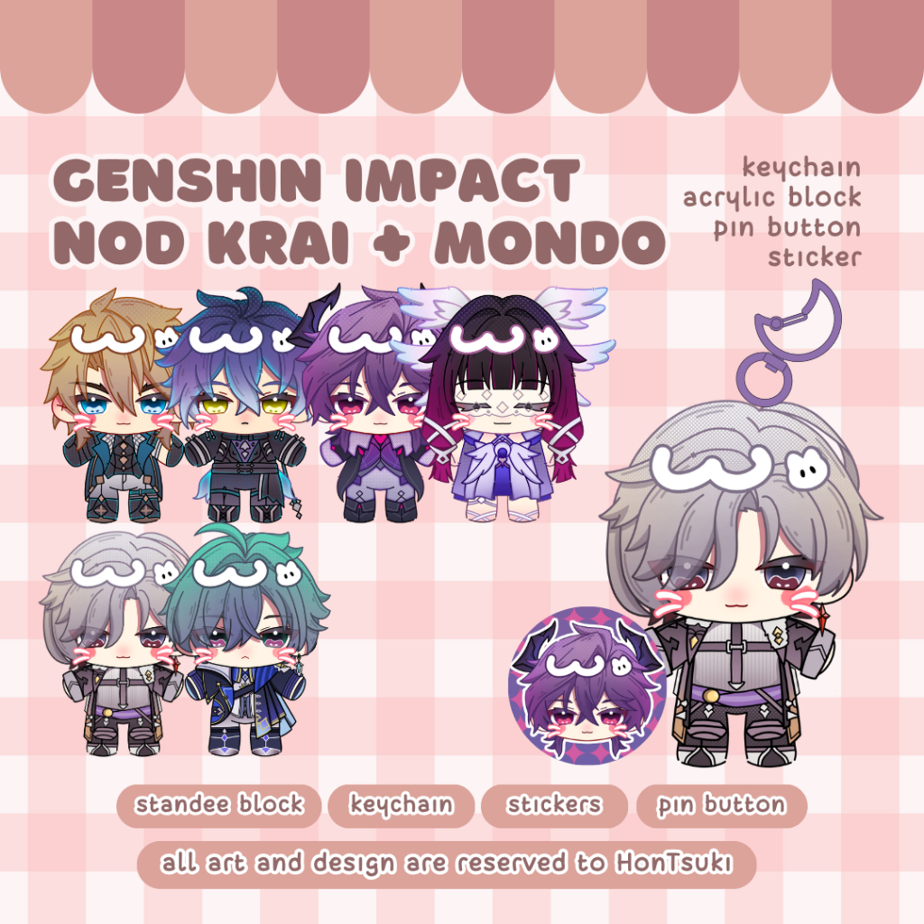 Genshin Impact Nod Krai & Mondstadt Fanmerch โดย HonTsuki