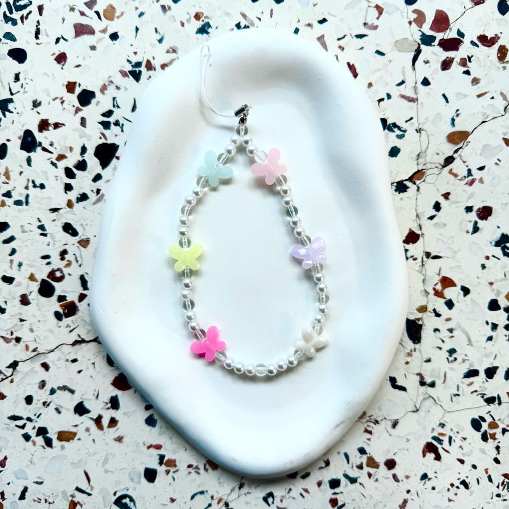 HP GANTUNGAN Rainbow Butterfly 1 (KR 1) - Phone Strap - Phone Hanger - Aesthetic Phone Strap - Phone