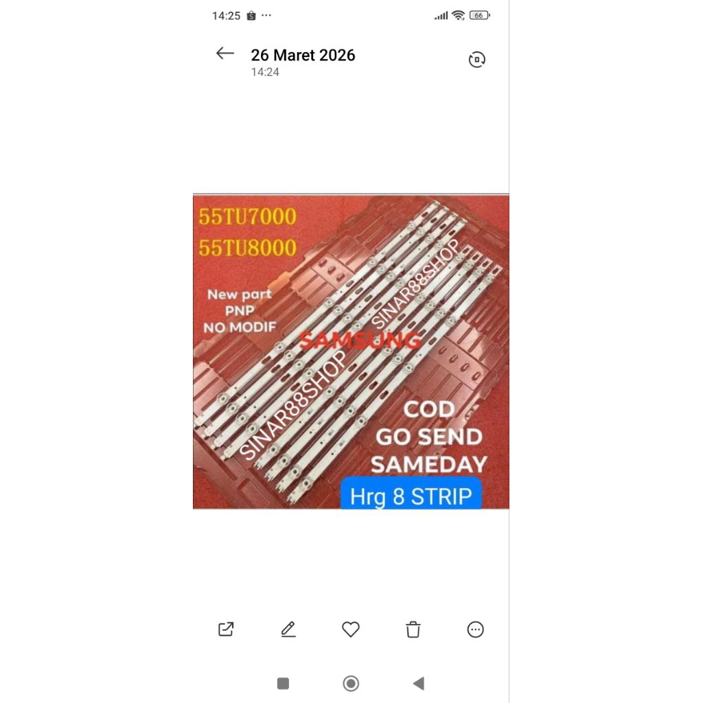 CAHAYA SAMSUNG TV BACKLIGHT UA55TU7000 UA55TU8000 BL UA 55TU7000 55TU800 ไฟ LED UA55TU7000K UA55TU80