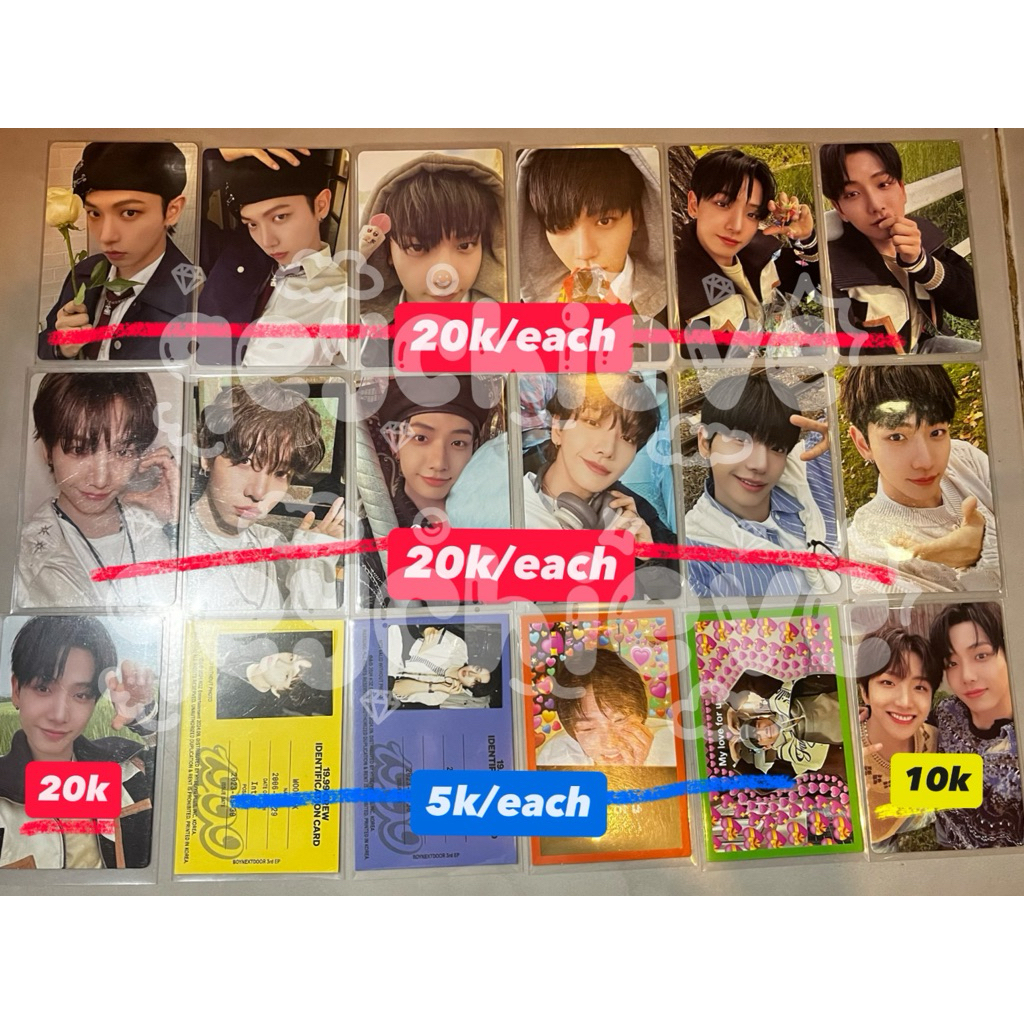 [READY] Photocard Manyung Jaehyun Leehan Riwoo Taesan Sungho BOYNEXTDOOR